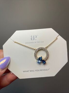 Bomb Party "Forever Making A Statement" RBP9089 Aqua on Gold Plating $138 MSRP